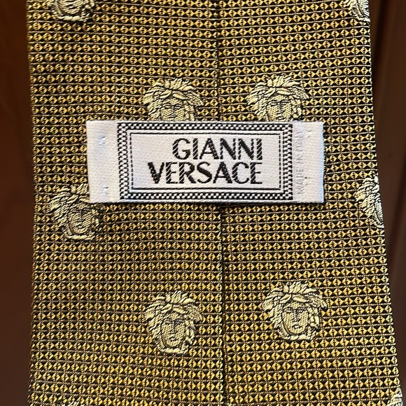 Versace gold men’s tie - Picture 2 of 5